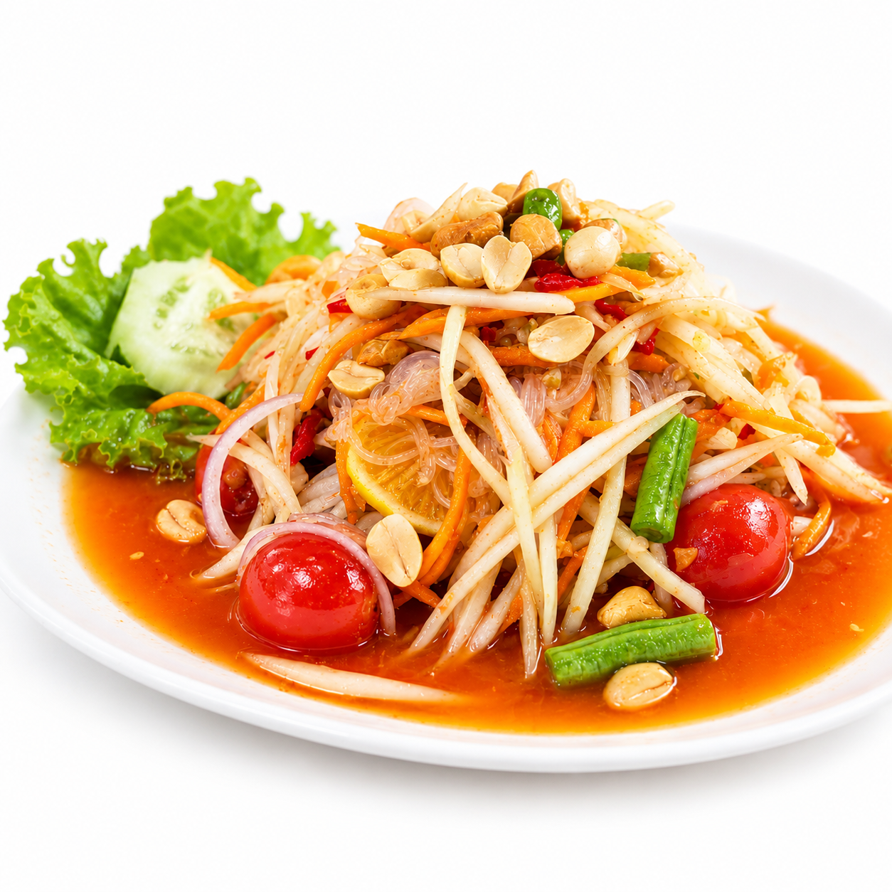 Som Tum with real Papaya